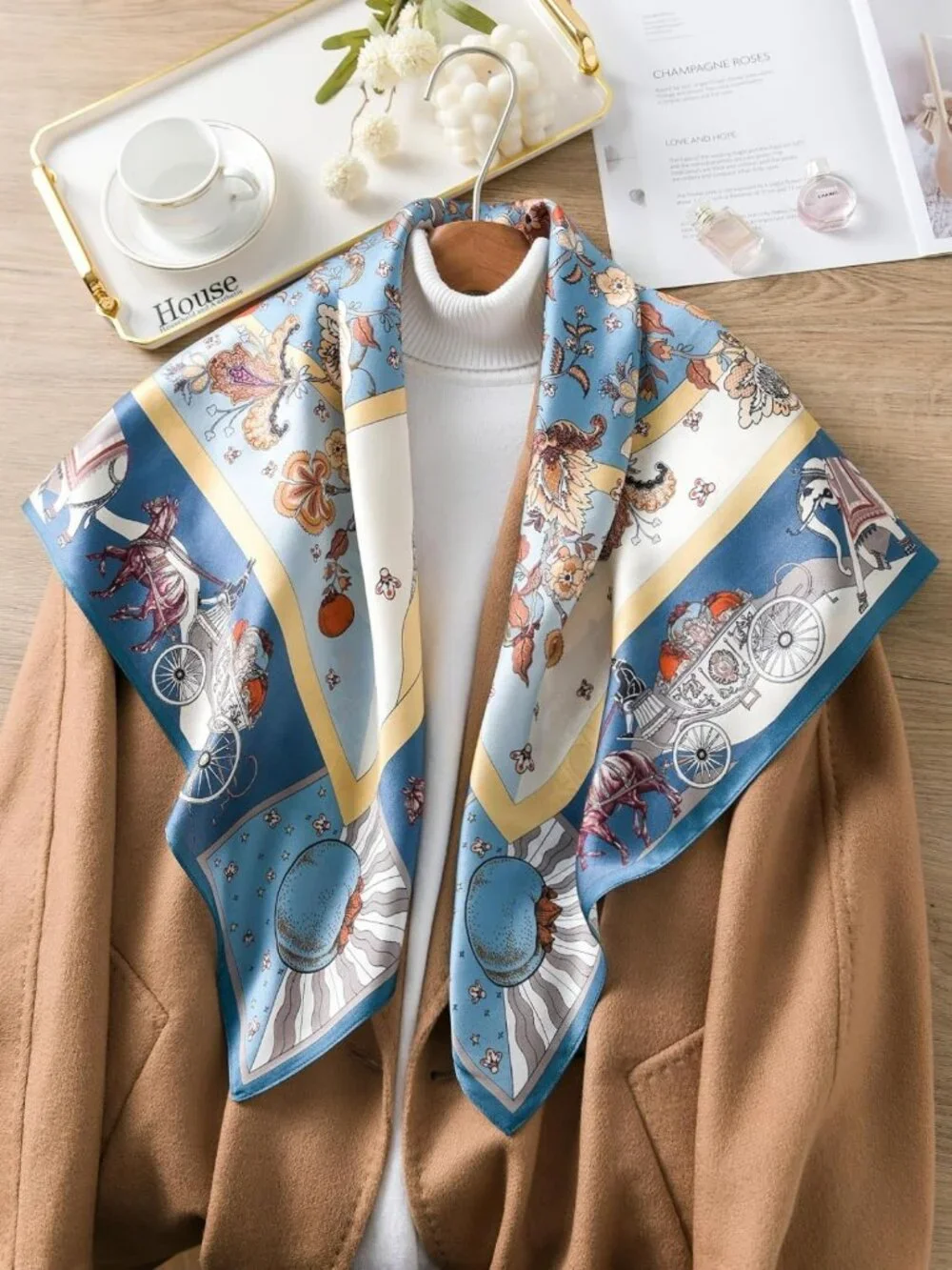 Luxurious 100% Mulberry Silk Scarf - 35